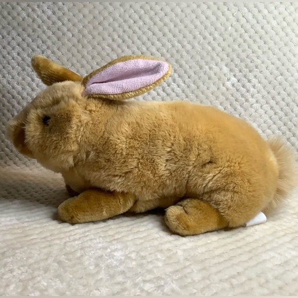 Realistic Plush Golden Tan Bunny Rabbit Stuffed Animal Toy Unbranded - Picture 5 of 11